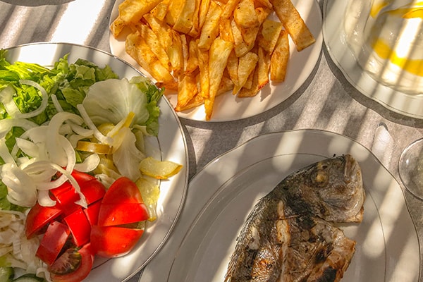 Albania Ali Kali fish lunch