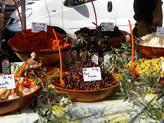 olives at a french market