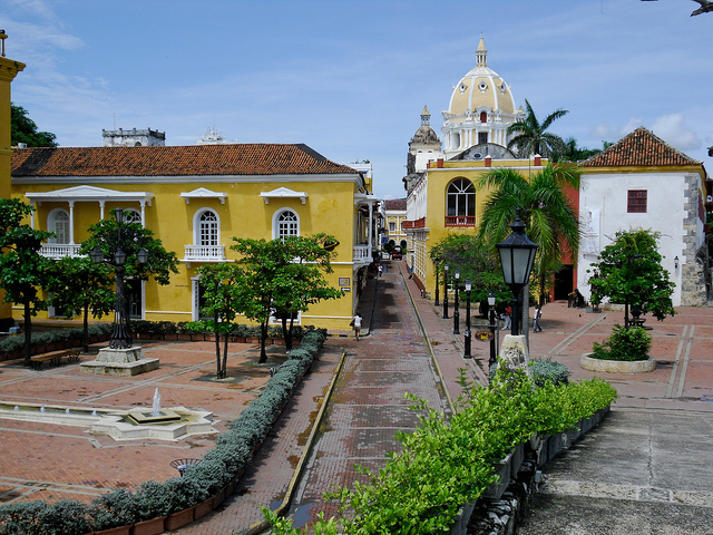 Cartagena Street in Colombia
