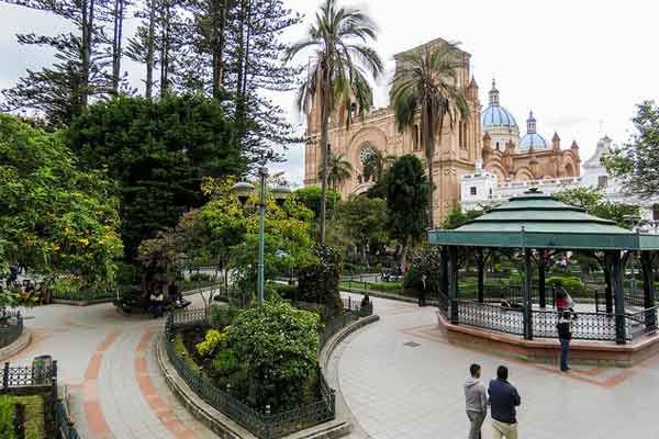 Eating Ice Cream at Parque de Calderon