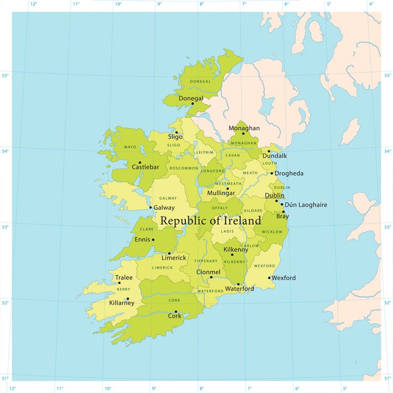 Map of Ireland