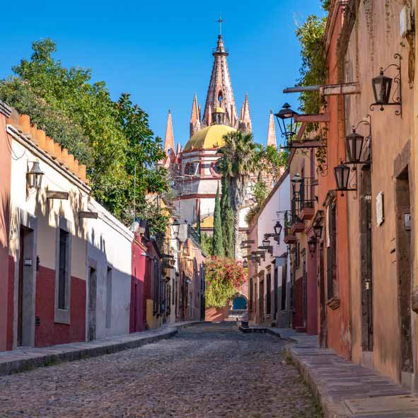 The colorful streets of San Miguel de Allende