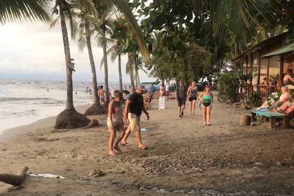 relaxing on puerto viejo beach