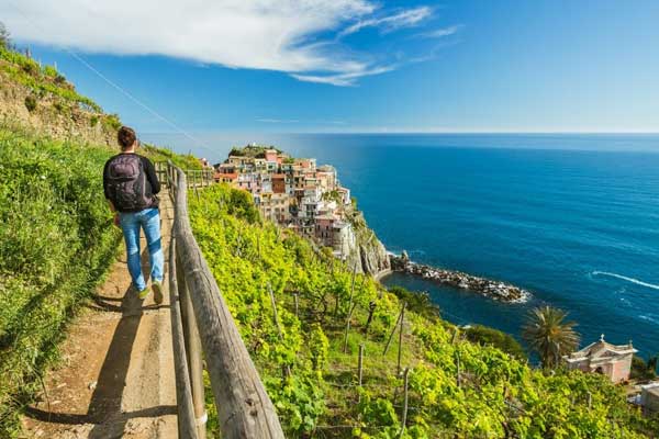 Hiking near Manarola village